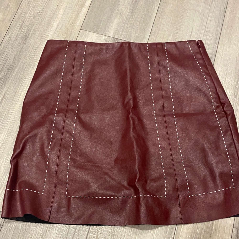 Francesca's Collections Burgundy Mini Skirt